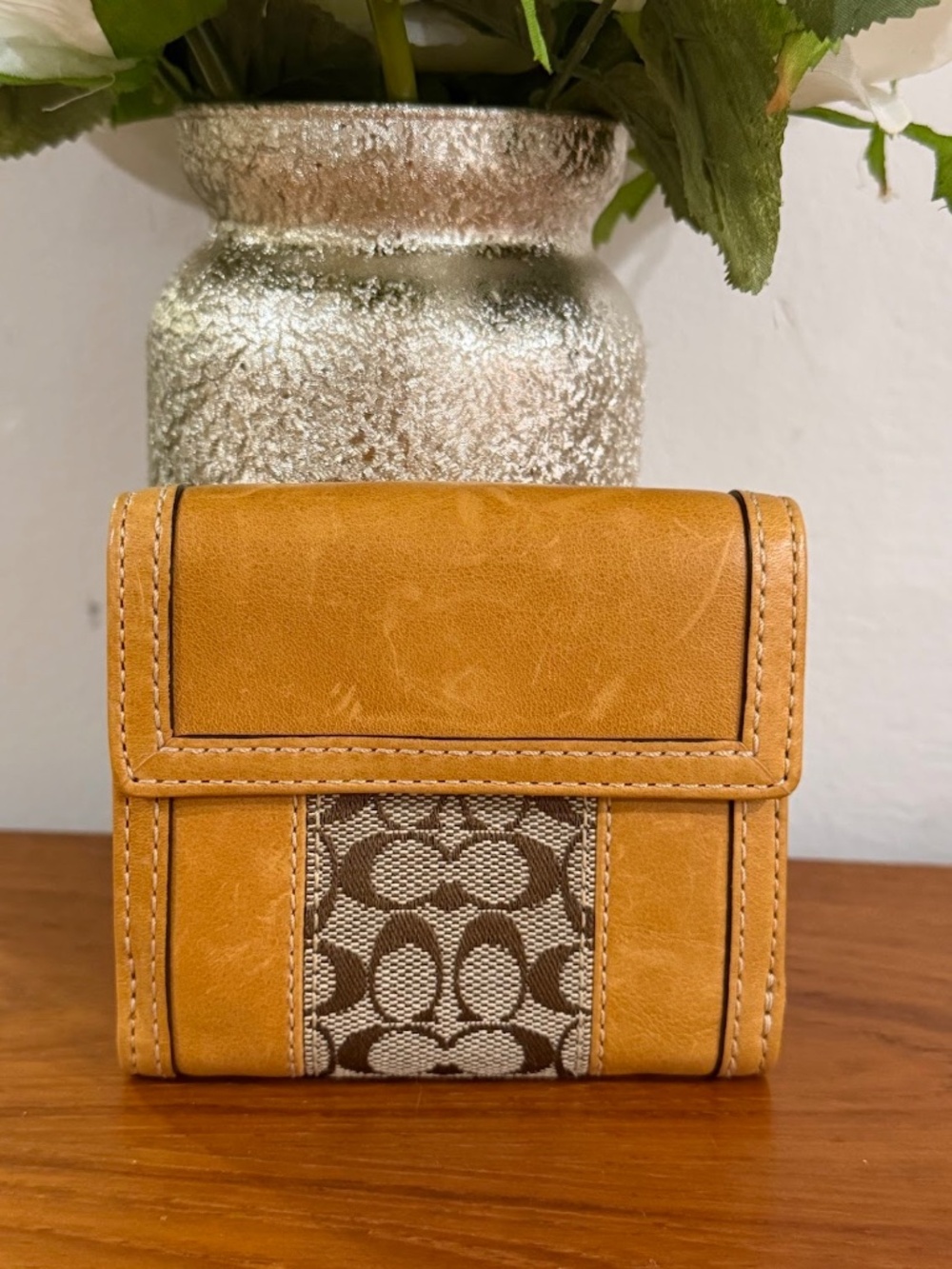 Coach Ergo Signature Bifold Leather Mini Wallet Style F41477 Vintage Y2K - Picture 3 of 11